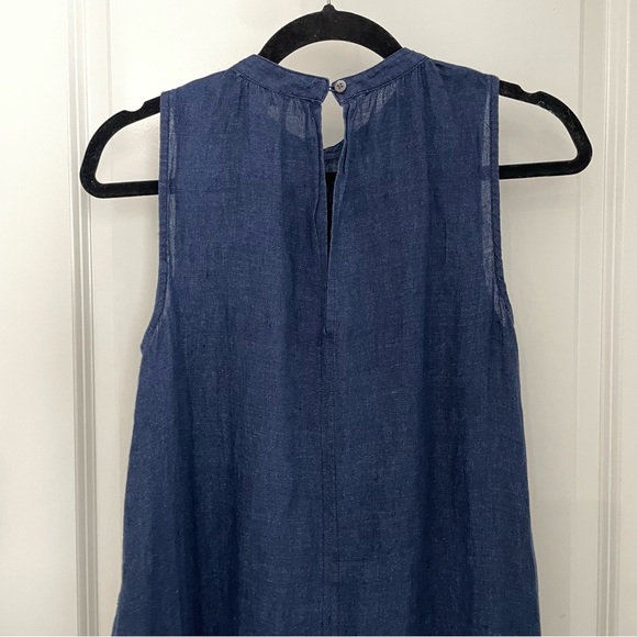 NWT Haven Well Within Indigo Linen Tiered Midi Dress. Coastal lagenlook L16 - Picture 9 of 12